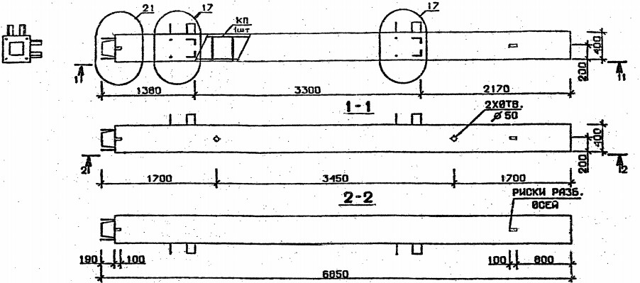 Колонна 5КН 33.69-1-с Серия 1.020.1-2с/89